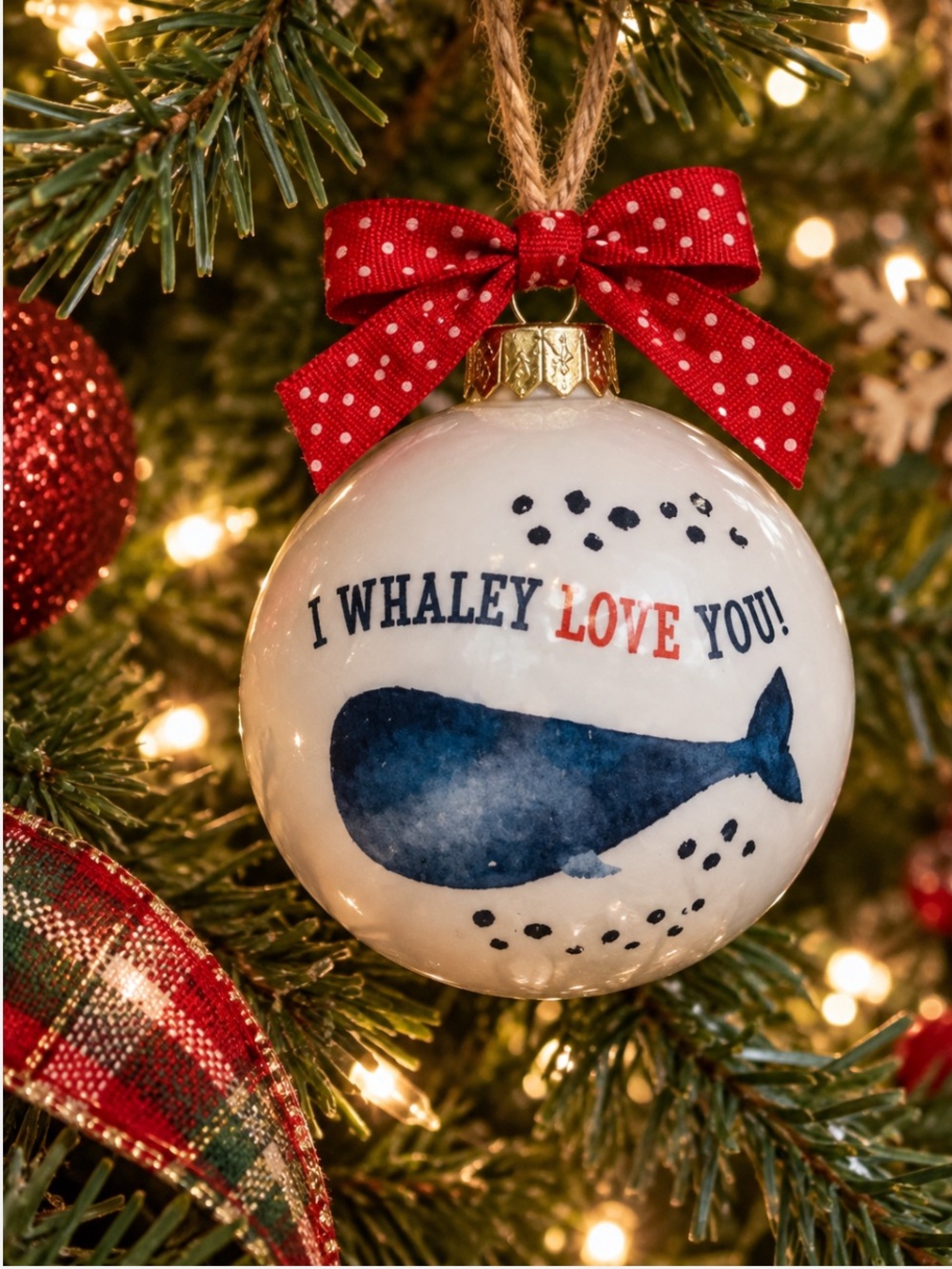 ⭐️❤️ Host pick!!!Whale Christmas ornament